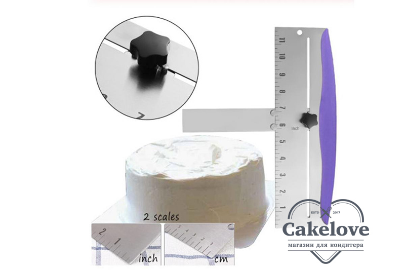 Шпатель для выравнивания торта угловой